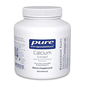 Calcium (Citrate) (Pure encapsulations), 180 capsules