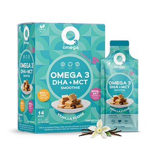 Omega 3 DHA+MCT, (O3 Omega), Vanilla Fudge, 14 sachets