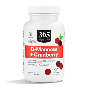 D-Mannose + Cranberry (365 whole food market), 90 capsules