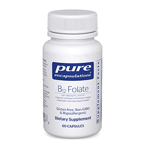 B12 Folate (Pure encapsulations), 60 capsules