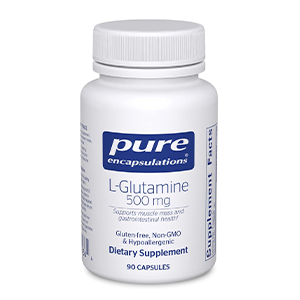 L-Glutamine 500mg (Pure Encapsulations), 90 capsules