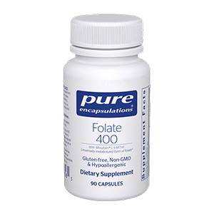 Folate 400 (Pure encapsulations), 90 capsules