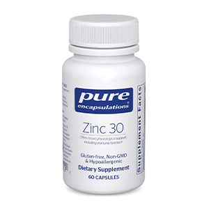 Zinc 30 (Pure encapsulations), 60 capsules